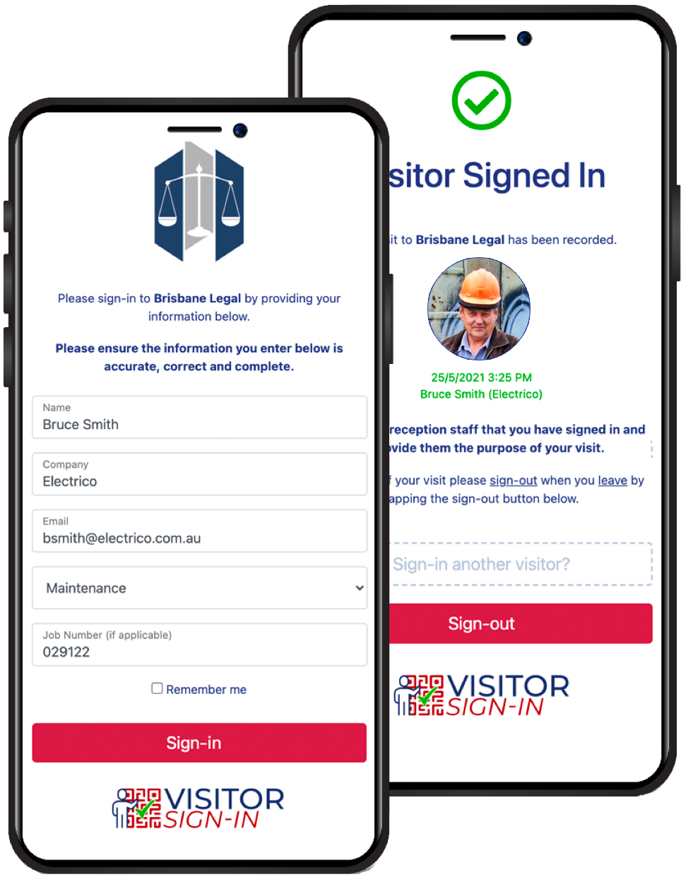 scan qr code for contractor sign-in